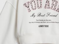 Свитшот с принтом для девочек, Белый