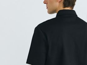 Поло из мерсеризованного хлопка, Черный