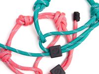 браслет с узлами розовый