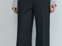 Широкие джинсы Wide leg с высокой посадкой, Черный