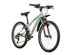 Подростковый велосипед Novatrack Action 24, год 2023, цвет Зеленый-Голубой, ростовка 12