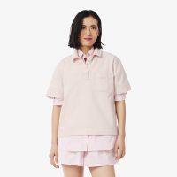 Женская рубашка-поло Lacoste свободного кроя из огранического хлопка