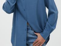 Блузка свободного силуэта из тенселя