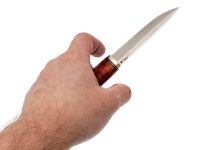 Нож финка Том малый, сталь N690, рукоять кап клена