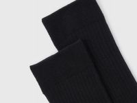 Гольфы в рубчик, Черный