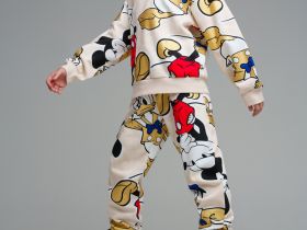 Комплект трикотажный для девочек: толстовка, брюки