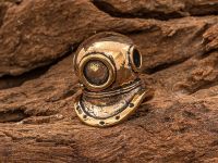 Бусина для темляка Водолазный шлем, бронза