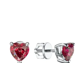 Пусеты из белого золота с рубинами э4799пс11231161