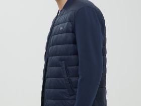 Утепленная куртка с трикотажными рукавами