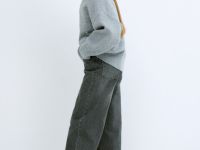 Прямые джинсы для девочек, Серый