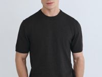 Вязаная футболка из пряжи с вискозой, Коричневый