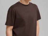 Футболка прямого кроя из мерсеризованного хлопка