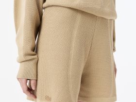 Женские рельефные шорты Lacoste из смеси хлопка