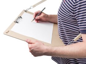 Планшет клипборд 40х50 см, с клипсой и плечевым ремнем