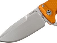 Нож складной LionSteel SR22A OS Mini, сталь Uddeholm Sleipner® Satin Finish, рукоять алюминий (Solid®), оранжевый