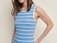 Майка приталенного силуэта в полоску