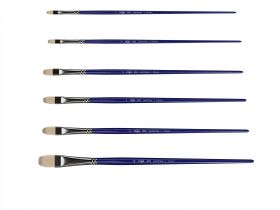 Кисть синтетика №8 овальная Гамма "Манеж" длинная ручка