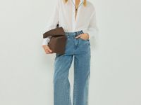 Блузка из вуалевого хлопка с вышивкой, Белый