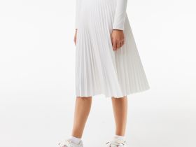 Женская плиссированная юбка Lacoste