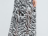 Юбка из шифона, Серый