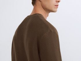 Текстурный джемпер, Коричневый
