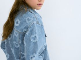 Джинсовая куртка для девочек, Голубой