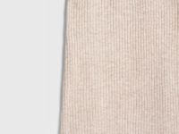 Вязаное платье с открытыми плечами, Бежевый