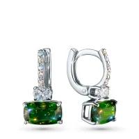 Серьги из белого золота с и хромдиопсидами э4754сг03260357_white