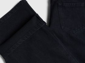 Широкие джинсы Wide Leg для девочек, Черный