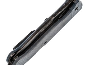 Складной нож Ute 440C BW, серая G10, Kizlyar Supreme