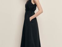 Сарафан макси льняной с вырезом на спине