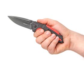 Складной нож Boker Plus Savior 1, сталь Sandvik 12С27, рукоять термопластик FRP, чёрно-красный