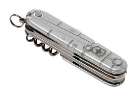 Нож перочинный Victorinox Huntsman, сталь X55CrMo14, рукоять Cellidor®, серый, 15 функций, 91мм