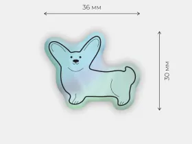Стикер объемный "Корги"