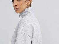 Толстовка с воротником-стойкой на молнии, Серый