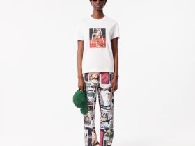 Женская хлопковая футболка Lacoste