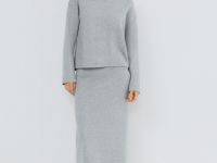 Джемпер плотной вязки, Серый