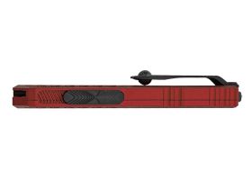 Автоматический нож Microtech Cypher II S/E, сталь M390MK, рукоять алюминий, красный/черный