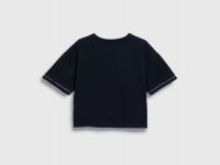 Свободная футболка для девочек, Черный
