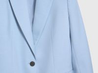 Однобортный жакет из поливискозы, Голубой