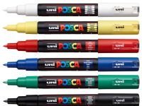 Набор маркеров POSCA PC-1M стандартные цвета 6 шт