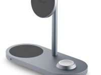 Беспроводное зарядное устройство uBear Stage Pro Magnetic 3в1, 30 Вт серый