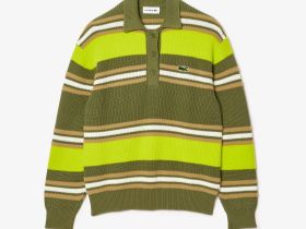 Женский вязанный свитер-поло Lacoste