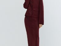 Укороченный жакет из искусственной замши, Фиолетовый