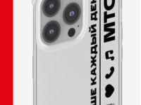 Чехол-накладка iPhone 12|12 Pro прозрачный с черным принтом