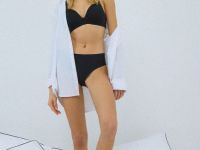 Бесшовные трусы со средней посадкой, Черный