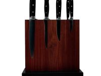Подставка для ножей магнитная Woodinhome The Wall KS052SWN-ST, американский орех/мрамор