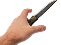 Туристический нож Kizer Polaris, сталь 1095, рукоять G10, зеленый/черный