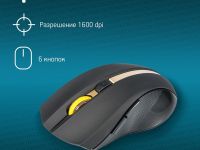 Беспроводная мышь Оклик 495MW Чёрная / Золотистая