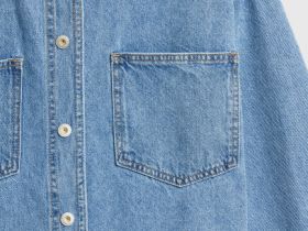 Джинсовая рубашка для девочек, Голубой